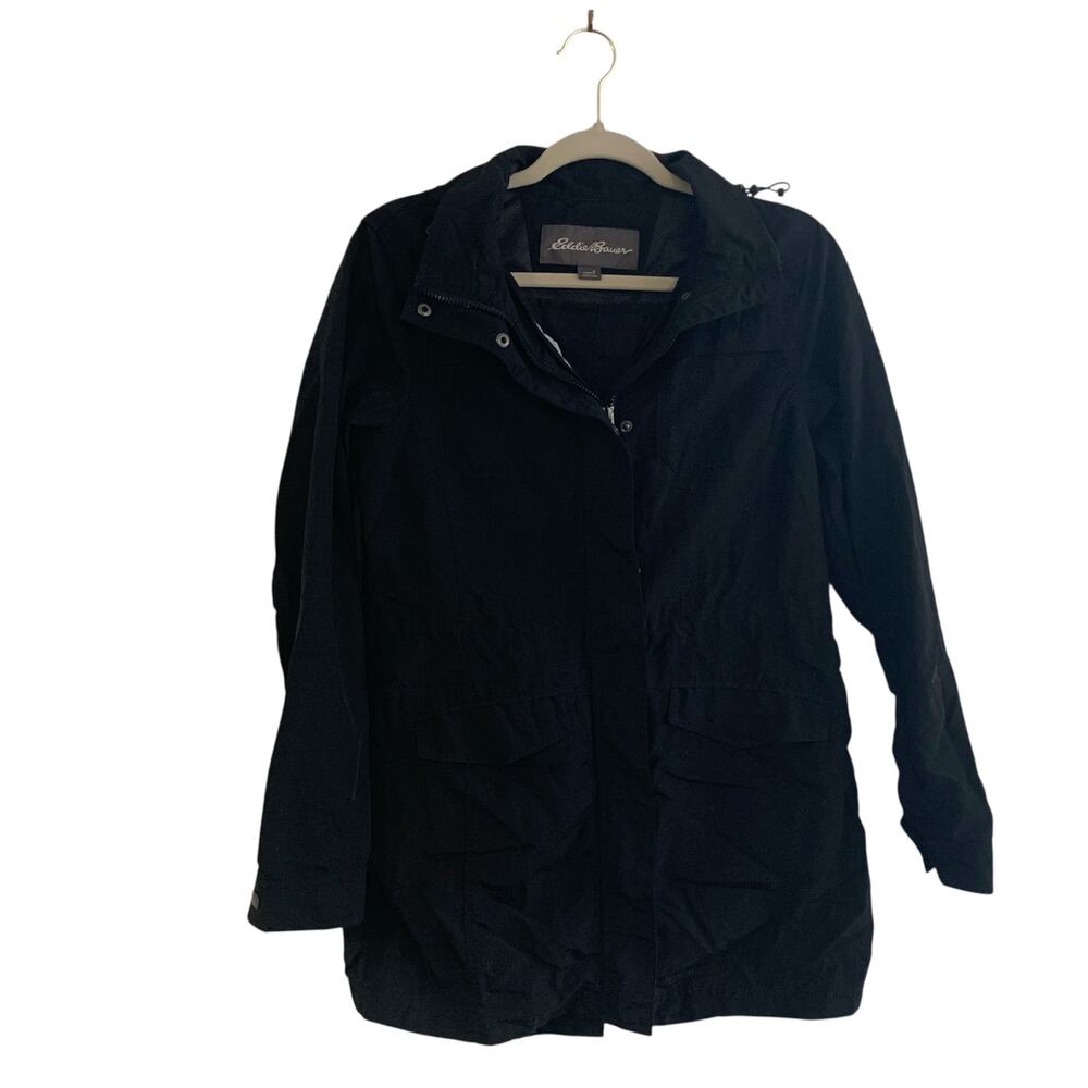Eddie Bauer Women's Adventurer Hiking Parka Black Size S Hooded Jacket
